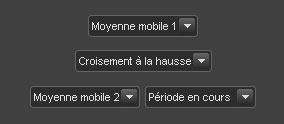 2. Kies de condities vanuit de dropdown menus