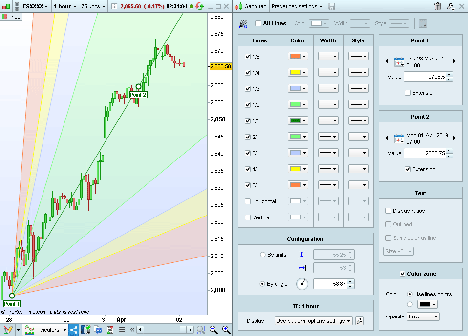 Parameter-Einstellungen bei Objekten