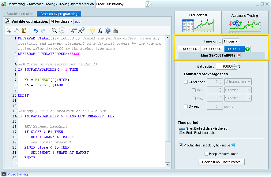 Multi-instrument Backtesting