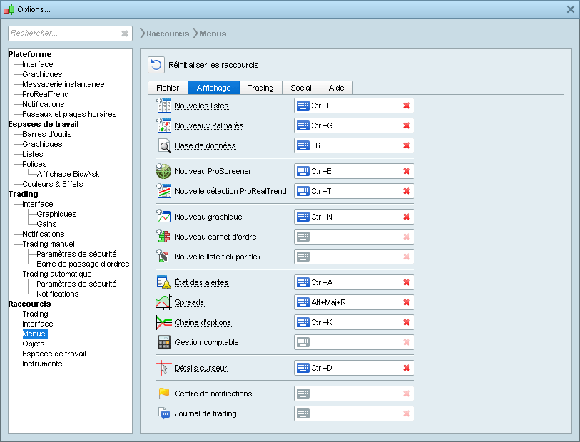 Access platform features and windows